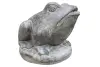 Product image 1 of the product “Sitting frog as water feature, 23 cm height | Cast stone, handcrafted & coloured 23 cm”