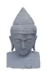 Product image 1 of the product “Buddha bust with floral carving, 40 x 40 x 100cm. Natural stone (river stone), stonemasonry ”