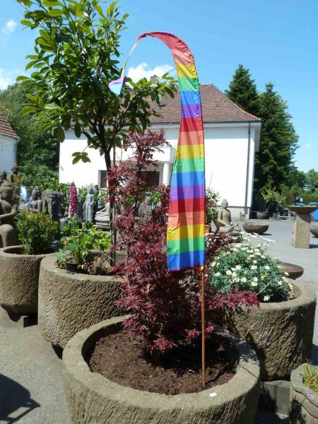 Product image 1 of the product “Bali flag, satin, rainbow model, 200cm ”
