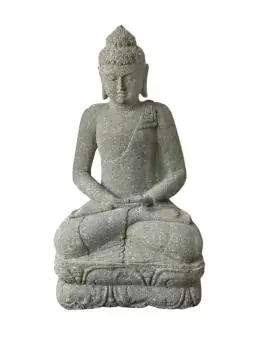 Product image 1 of the product “Sitting buddha, India, 75 cm height, natural stone (Basanite), stonemasonry 75 cm”