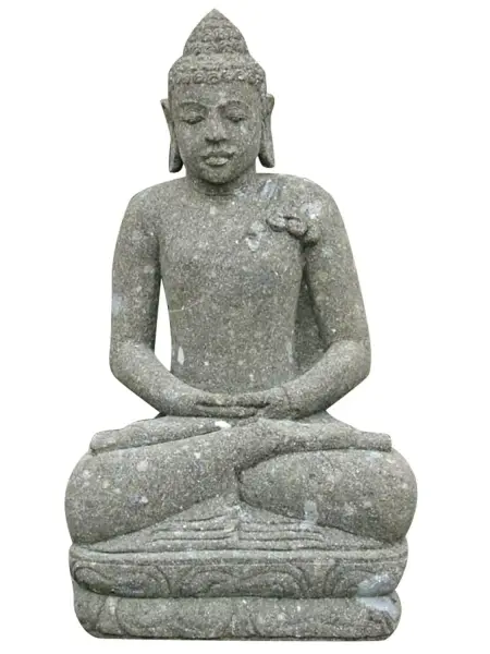 Product image 1 of the product “Seated Buddha, Indian Style in meditation, in the sizes from 60cm to 200cm, Natural finish ”