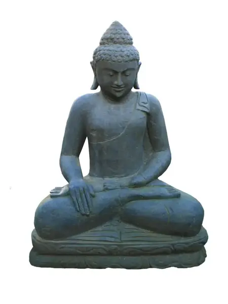 Product image 1 of the product “Seated Buddha, Indian Style - calling mother earth, sizes 100cm and 170cm, Antique finish ”