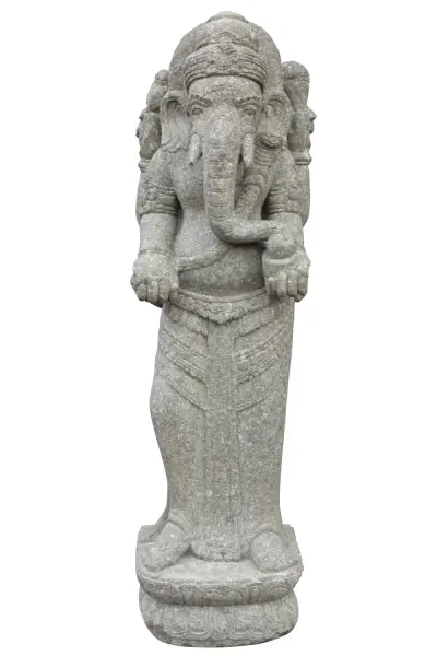 Product image 1 of the product “Standing Ganesh, 120 cm height,  natural stone (Basanite), stonemasonry 120 cm”