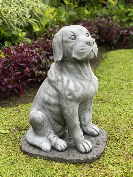 Product image 1 of the product “Henry - Dog, sitting 66cm H | cast stone ”