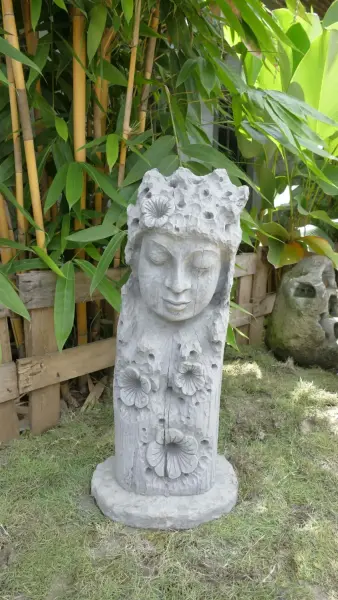 Product image 1 of the product “Jadoo - Buddha Face, Relief tree, 78cm H | cast stone ”