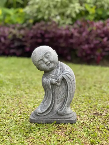 Product image 1 of the product “Ming - Monk, standing, bent sideways 24 cm H | cast stone ”