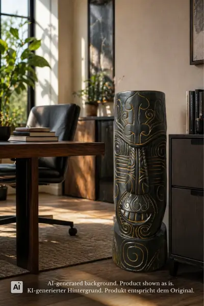 Product image 1 of the product “Tiki, 95cm Height | GRC (Glassfibre Reinforced Concrete), Copper Finish ”