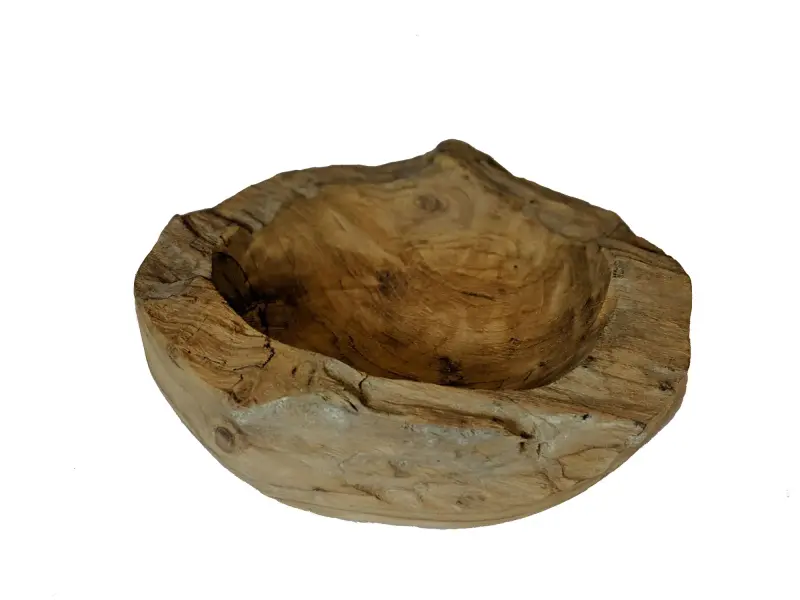 Product image 1 of the product “Wood Bowl - rustic - 20 cm Teak 20 cm”