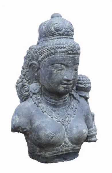 Product image 1 of the product “Dewi Tara Bust, 48cm high, with Lotus bud ”