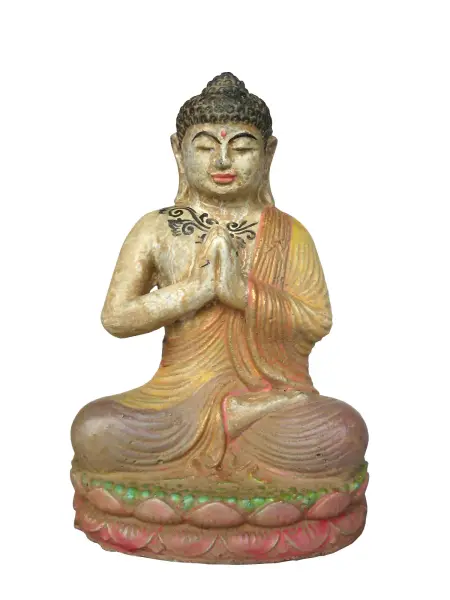 Product image 1 of the product “Buddha, sitting 26cm cast stone painted ”