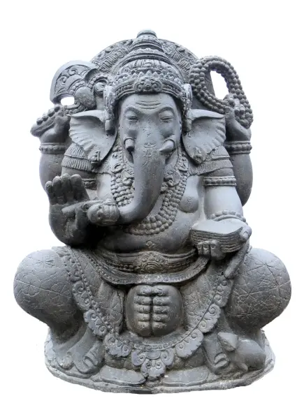 Product image 1 of the product “Ganesh, seated, 135 cm H, cast stone, hollow, antique finish 135 cm”