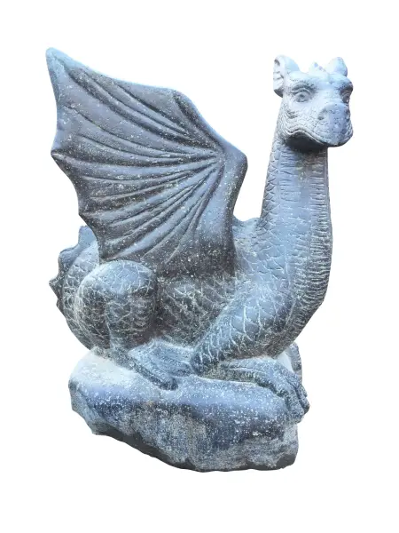 Product image 1 of the product “Sitting Dragon, ca. 65 cm H antique finish, pressed stone ”