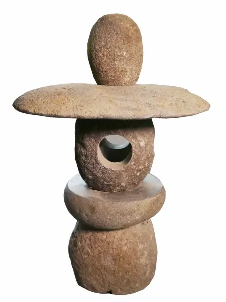Product image 1 of the product “Japanese inspired garden lantern. Natural stone (riverstone) 50 cm”
