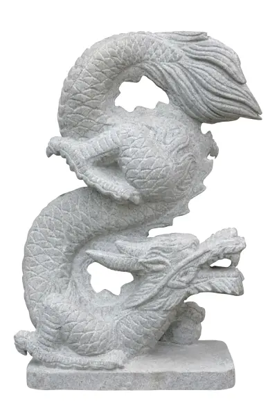 Product image 1 of the product “Standing Dragon, approx 50cm L made from Naturestone Riverstone ”
