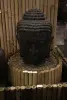 Product image 2 of the product “Buddha head as a water feature, 35x32x50cm, cast stone, hollow, handcrafted & coloured 50 cm”