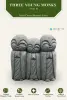 Product image 2 of the product “Group of Three Young Monks, 55 cm Height, Natural Stone ”