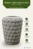 Product image 2 of the product “Pot with Spiral Ornaments, 60 cm Height, 50 cm Dia, Natural Stone ”