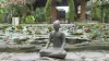 Product image 2 of the product “Sitting woman in yoga position - lotus position, 30cm high. Cast stone, handcrafted & colored 30 cm”