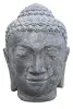 Product image 2 of the product “Buddha head as a water feature, 28x23x34cm, cast stone, hollow, handcrafted & coloured 30 cm”