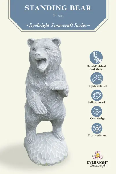 Product image of the product “Standing Bear on 2 legs, 41 cm Height | cast stone ”