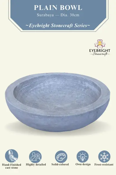 Product image of the product “Surabaya - Bowl, plain, Ø 30 cm | cast stone ”