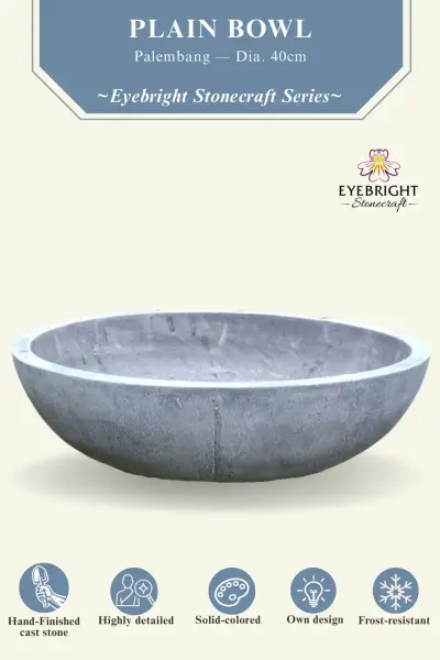 Product image of the product “Palembang - Bowl, plain, Ø 40 cm | cast stone ”