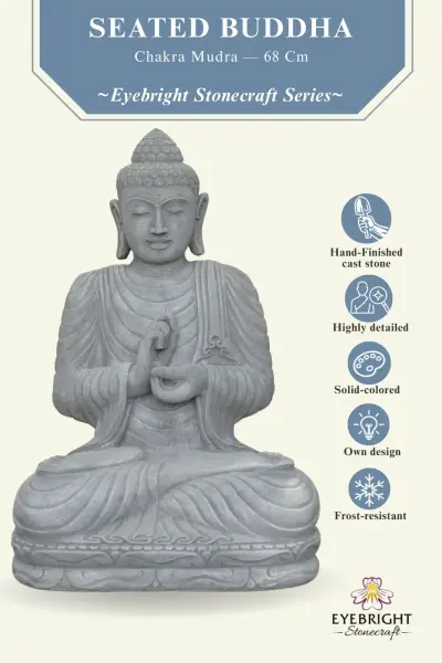 Product image of the product “Eshan - Seated Buddha Chakra - 68cm - cast stone ”