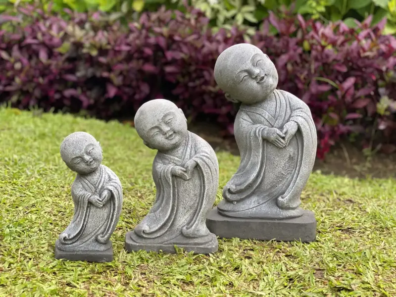 Product image of the product “Jing - Monk, standing, bent sideways 20 cm H | cast stone ”