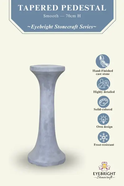 Product image of the product “Merapi - pedestal, tapered, smooth, Ø 28cm, 70cm H | cast stone ”