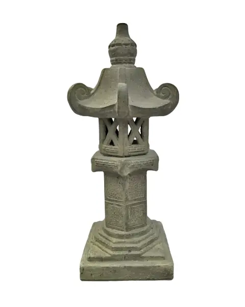 Product image of the product “Japanese garden lantern. 40 x 40 x 120cm. Stone cast, handcrafted & coloured 120 cm”