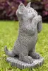 Product image 3 of the product “Sammy - Standing kitten on a pedestal, 27cm H | cast stone ”