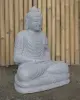 Product image 3 of the product “Seated Buddha made of Riverstone in Dhyana position - gesture of meditation, H.62 cm, natural. ”