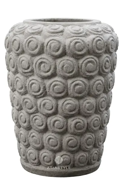 Product image 3 of the product “Pot with Spiral Ornaments, 60 cm Height, 50 cm Dia, Natural Stone ”