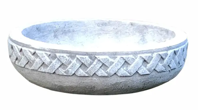 Product image 3 of the product “Semarang - Bowl with geometrical motif, Ø 30 cm | cast stone ”