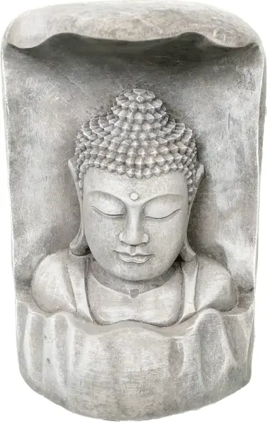 Product image 3 of the product “Anwar - Buddha Bust, relief cut out of tree, 28cm H | cast stone ”