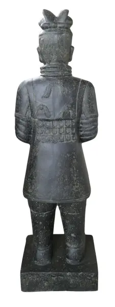 Product image 3 of the product “Chinese warrior, standing, 150 cm height, cast stone, handcrafted & coloured 150 cm”