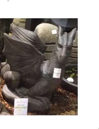 Product image 3 of the product “Sitting Dragon, ca. 65 cm H antique finish, pressed stone ”