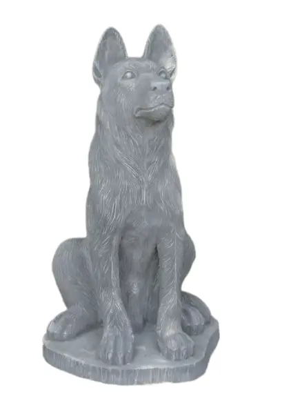 Product image 4 of the product “Seated shepard dog, 65cm Height - cast stone. ”