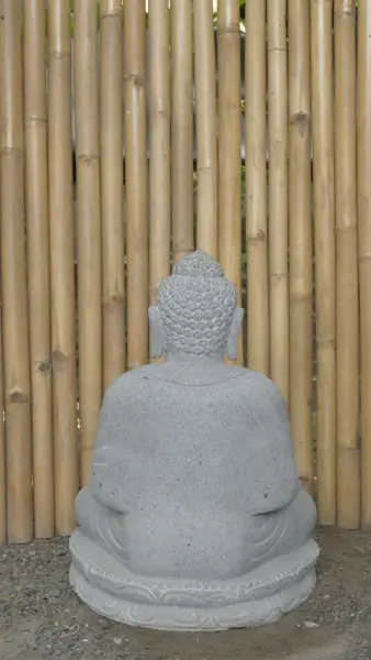 Product image 4 of the product “Seated Buddha made of Riverstone in Dhyana position - gesture of meditation, 58cm height, natural ”