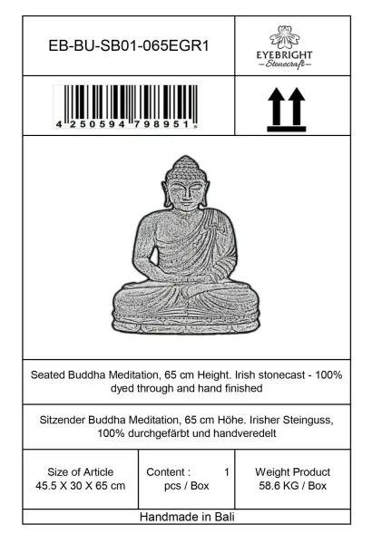 Product image 6 of the product “Ravi - Seated Buddha Meditation, 65cm - cast stone ”