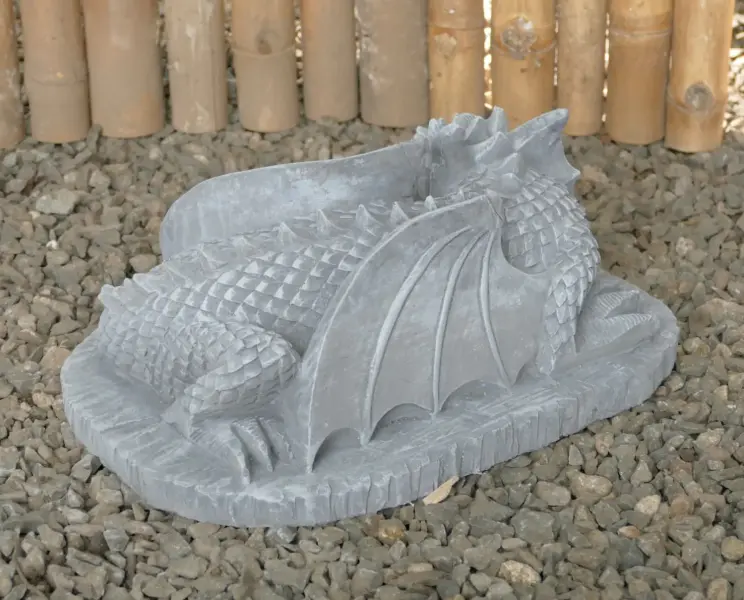 Product image 6 of the product “Jaro - Lying Dragon on a base, 30 cm L | cast stone ”