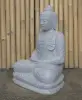 Product image 7 of the product “Seated Buddha made of Riverstone in Dhyana position - gesture of meditation, H.62 cm, natural. ”