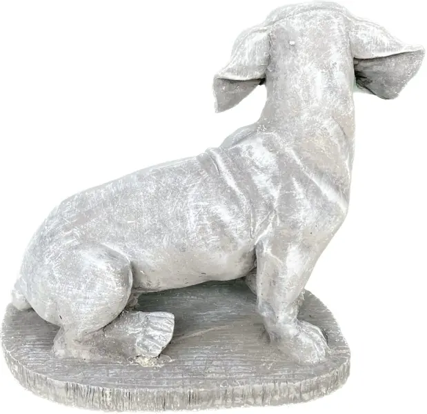 Product image 7 of the product “Timber - Dachshund sitting on a pedestal, 37 cm L | cast stone ”