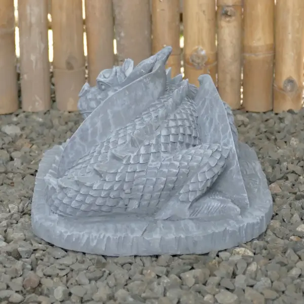Product image 7 of the product “Jaro - Lying Dragon on a base, 30 cm L | cast stone ”