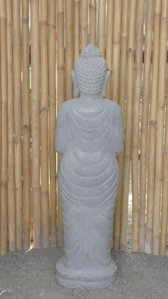 Product image 8 of the product “Standing Buddha made of Riverstone, position Namaskara , H. 118cm. ”