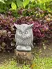  Product image 1 of the product “Esme - Owl, on a pedestal, 26cm H | cast stone ”