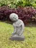  Product image 1 of the product “Ling - Monk, standing, bent sideways, 34 cm H | cast stone ”