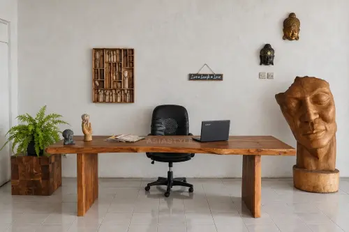 Product image of the product “Suar Wood Table with Wooden Legs – 016# ”