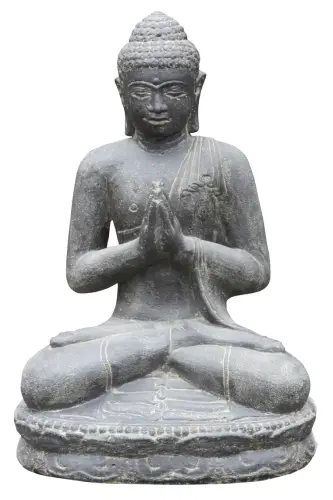 Product image of the product “Sitting buddha, India, 60 cm height, cast stone, handcrafted & coloured 60 cm”