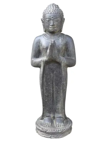Product image of the product “Standing Buddha, India, 60 cm height, cast stone, handcrafted & coloured 60 cm”
